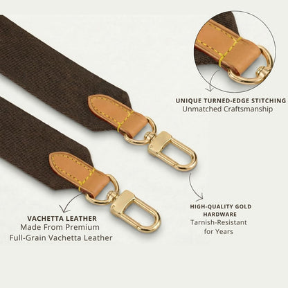 LAVIEV Wide Purse Strap Crossbody Replacement Strap for Handbags Adjustable Black and Brown Leather Purse Strap (Brown-Honey Leather)
