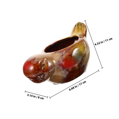 MAGICLULU Ceramic Bird Planter Pot for Small Succulents Balcony Outdoor Flower Pot with Glazed Finish Decorative Ceramic Planter for Garden and Home