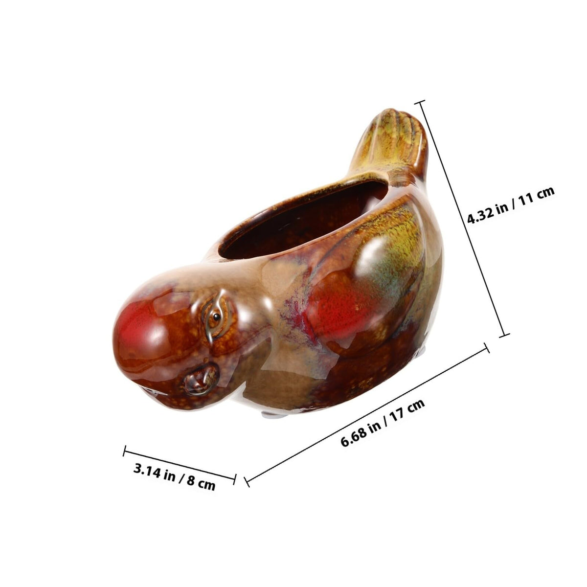 IMIKEYA Ceramic Planter Pot Small Bird Succulents Flower Pot for Indoor Outdoor Gardening Balcony Decorative