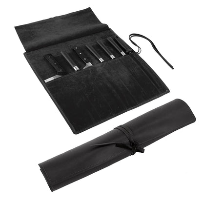 Genuine Leather Knife Roll, Knife Bags for Chefs Professional, Small Chef'S Knife Case Holder, Knives Holders Protectors with 7 Slots