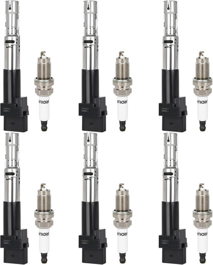 ECCPP 3 ignition coils with 3 iridium Spark Plugs,UF808,coils packs,for Smart Fortwo 2016-2017 0.9L‎224332428R,UF-808