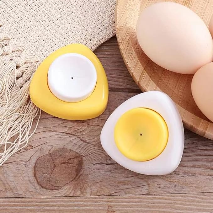 Jawbush Egg piercer with Stainless Steel Pin to Get Good Hard-boiled Eggs, Egg Poker with Magnetic Base and Safety Lock, Egg Hole Puncher Easy Egg Peeler Warm Gifts, 2 Pack