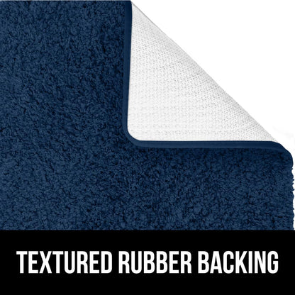 GORILLA GRIP Bathroom Rugs, Ultra Soft Absorbent Mat, Thick Plush Bath Rug, Machine Washable, Microfiber Quick Dry, Mats for Shower, Bathtub and Floor, Home Decor Accessories, 24x17, Navy Blue