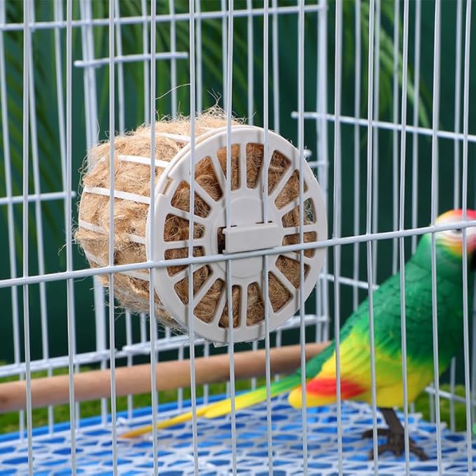 2-Pack Natural Jute Bird Nesting Material for Parakeets Canaries Finches Soft Comfortable Bird Bedding Cage Accessory for Breeding and Rest
