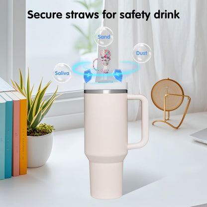 8 Pack Skull Straw Toppers for Stanley Cup 30&40oz, Tumbler Water Cup Accessories, Reusable Dust-Proof 3D Straw Cover Cap, Hollaween Gift (8 Colors)