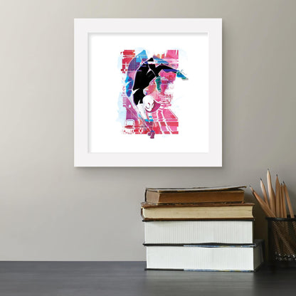 Trends International Gallery Pops Spider-Man: Across the Spider-Verse - Spider-Gwen Glitch Wall Art Wall Poster, 12.00" x 12.00", White Frame Version