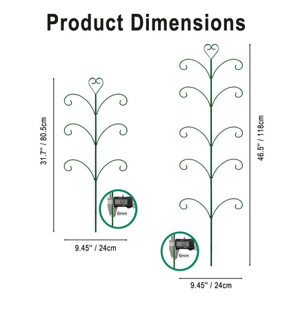 2 Pack Monstera Plant Support Trellis, 31” & 46” Adjustable Steel Plant Stakes for Indoor & Outdoor Use, Plant Trellis for Potted Climbing Plants, Tall Pothos Plant Climber Support for Ivy Pothos Hoya