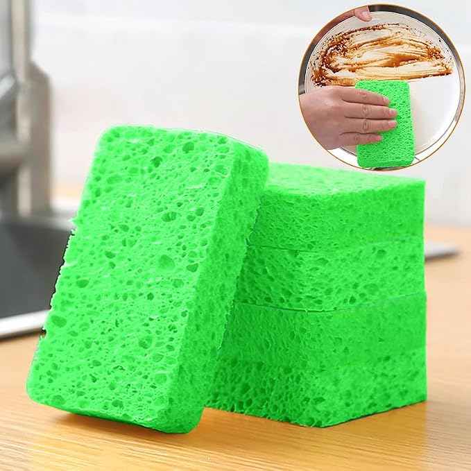 24 - Pack Non-Scratch Scrub Sponges - Sponges for Dishes and Washing Dishes, Cleaning Sponges for Kitchen Home and More（Green）
