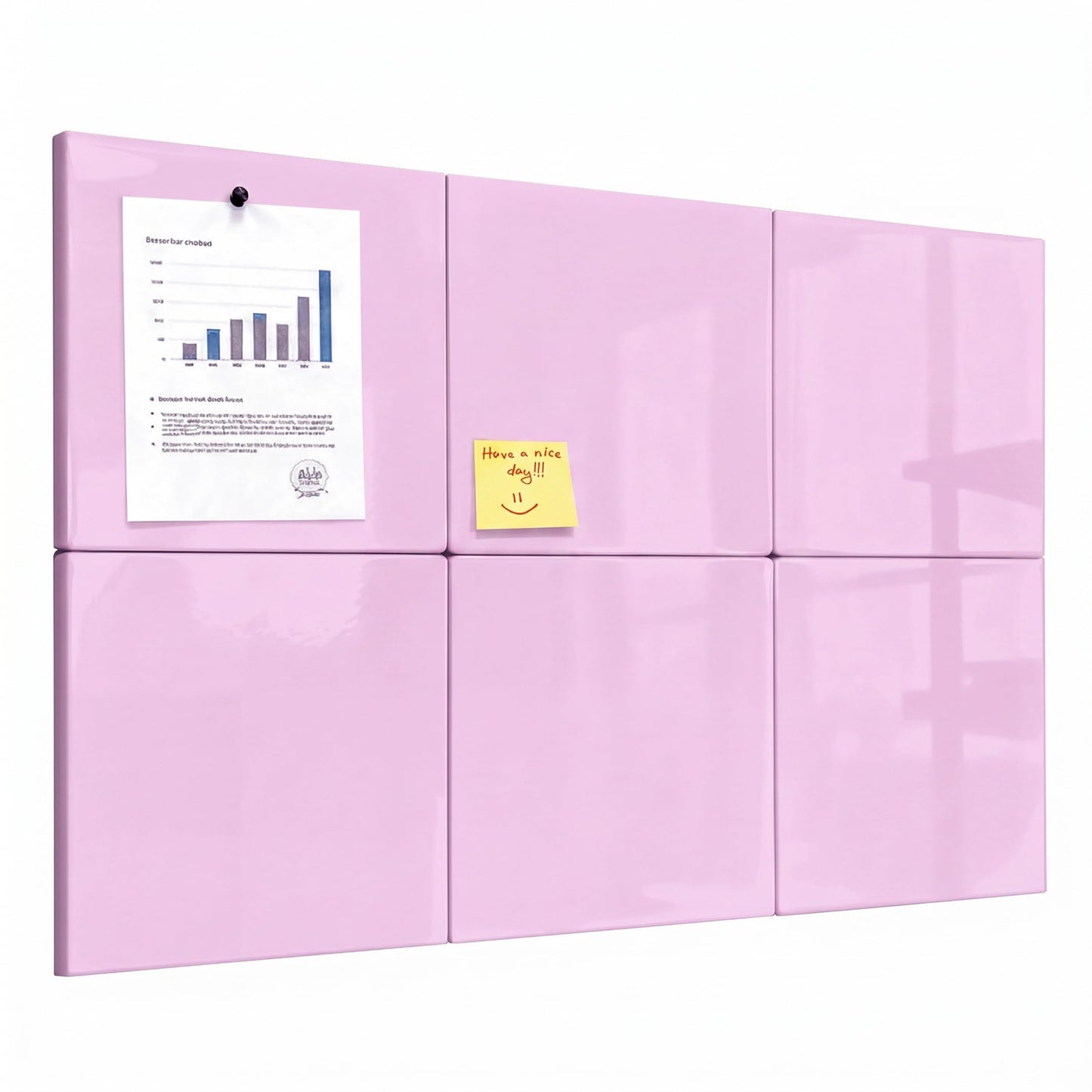 Comix Magnetic Board, 6 Pack Magnetic Whiteboard for wall, 11.8 x 11.8 Inches Dry Erase Board for Kids, Students, White Board Dry Erase Set for Fridge, Office and Home, Pink