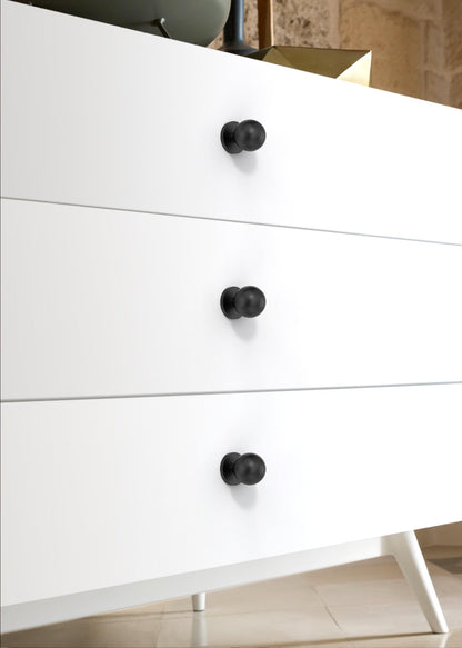 Asimerdeco 10 Pack Matte Black Round Kitchen Cabinet Knobs and Drawer Knobs