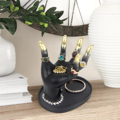 Mrlikale Gothic Skeleton Hand Form Jewelry Display Stand, Bracelet Watch Jewelry Ring Holder for Jewelry Room Home Decorations, Black(C)
