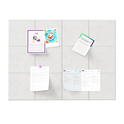 Baysola Felt Bulletin Board Panels 48 x 36 Inch Self Adhesive Wall Tiles Cork Board Alternative for Office Classroom Photos Notes 12 Pack