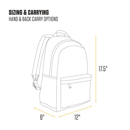 Carhartt 21L Classic Laptop Backpack, Water-Resistant Pack W/ 15" Laptop Sleeve and Organizational Compartments, Black
