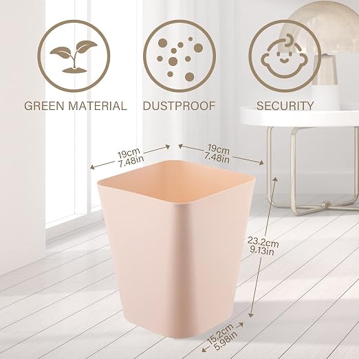 Amyhill 10 Pcs Small Trash Can 2 Gallon Plastic Garbage Can Small Waste Basket for Bathroom Office Kitchen Living Room Bedroom Home Under Desk (Multicolor)