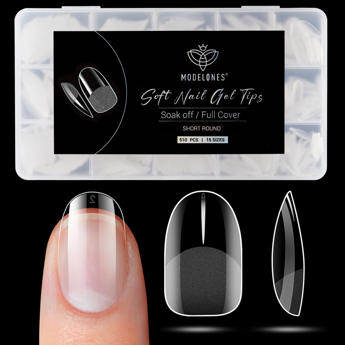 modelones 9 in One Gel Nail Glue Brush On Nail Glue 15 ml for Tips, Rhinestones, Base Coat, Blooming Art Gel Kit for Press on Nails Acrylic Tips U V Lamp Needed 2Pcs
