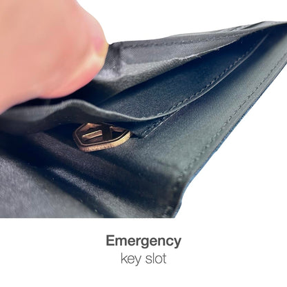 CardGear RFID Blocking Full Size Bifold Wallet with 8 Card Slots, 1 Key Pocket, Cash Divider, and Large ID window, Come with ECO-friendly Gift Box (Vegan Leather, Black)