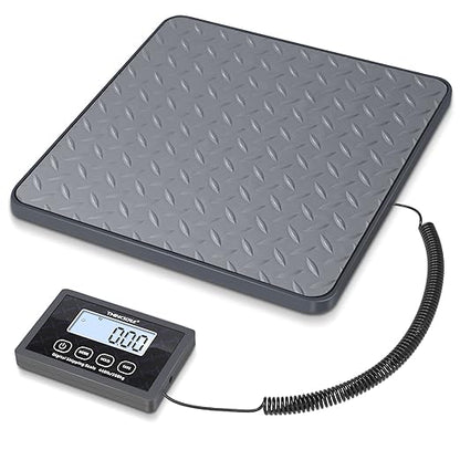 THINKSCALE Shipping Scale, 440 lbs/1 oz Highly Accurate Postal Scale with Hold/Tare/LCD Display, Lightweight Digital Postage Scale for Packages/Luggage/Post Office/Dog, Battery & AC Adapter Included