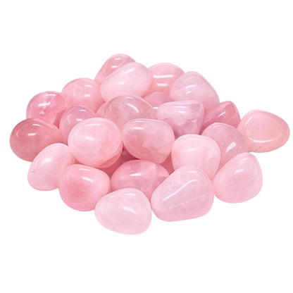 Amazing Gemstone Rose Quartz Crystals and Healing Stones Tumbled - 1 oz Rose Quartz Stone Gem Stones, Natural Healing Stones for Energy Balance, Stress Relief - Premium Polished Gems Rocks