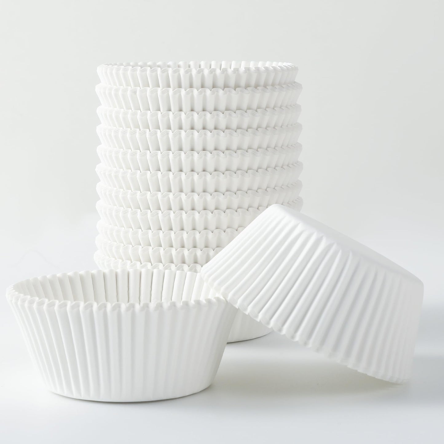 CHENZEM 1000 Count White Paper Cupcake Liners, Standard Size 2 Inch, Unbleached Baking Cups for Muffins and Cupcakes (White, 2 Inch)