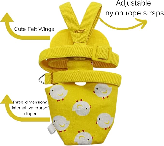Adjustable Bird Diaper Harness Flight Suit Clothes with 80 Inch Flying Leash Rope for Parrots Conure Cockatiel (Blue,2M)