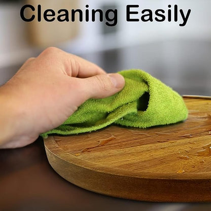 9" Acacia Wood Lazy Susan Organizer Kitchen Turntable for Cabinet Pantry Table Organization