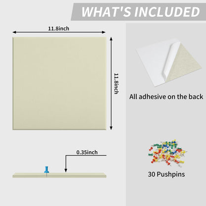Large Bulletin Board 48"x 24" Cork Boards for Walls, 8 Pack Felt Wall Panels Photo Board, Cork Board for Office Home Pin Board