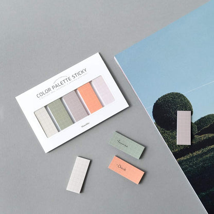 Monolike Color Palette Sticky Grid 500 A Set 4p - Self-Adhesive Memo Pad 30 Sheets