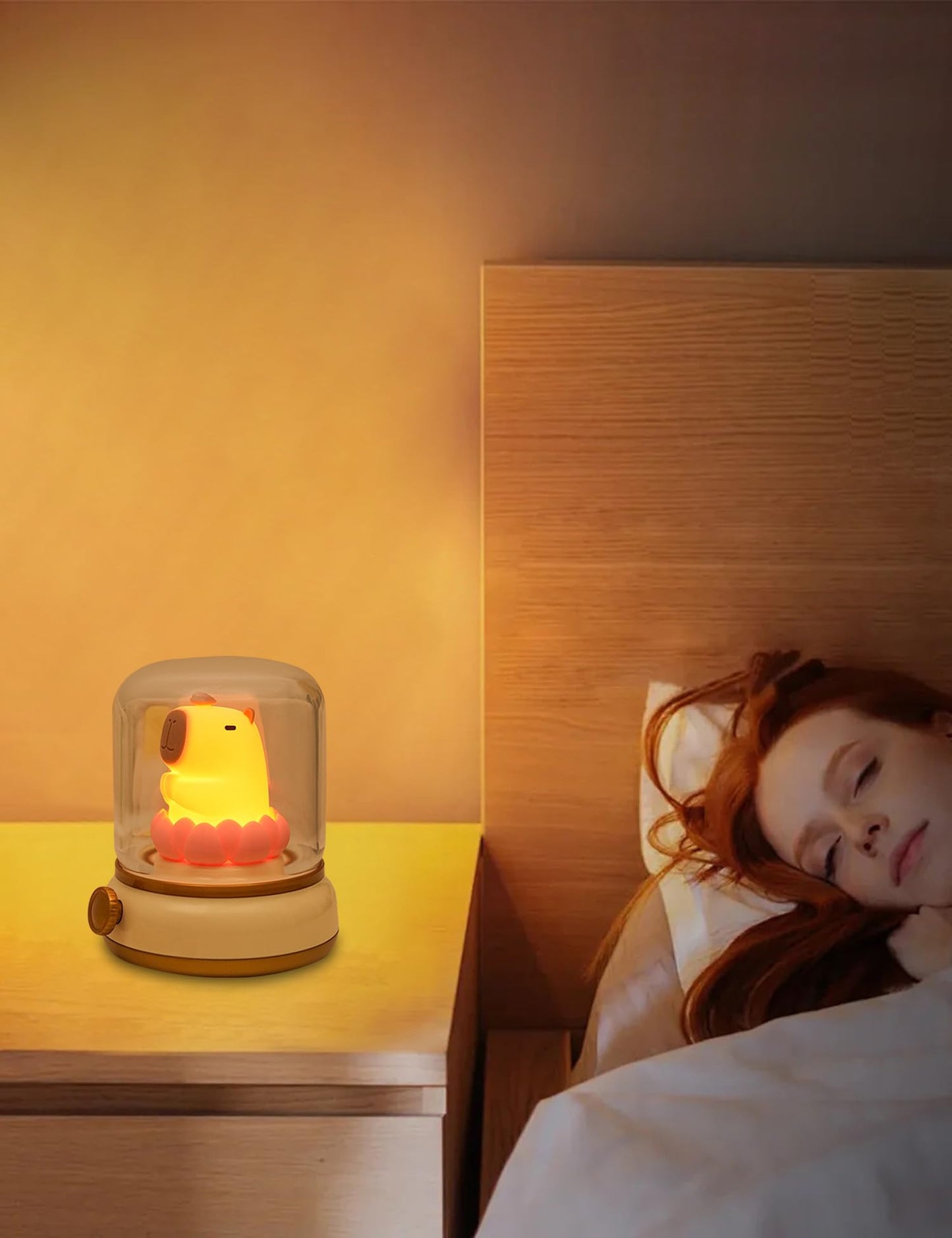 Cute Ghost Campfire Lamp, Halloween Decor,Kids Night Light，Adjustable Dimmable Rechargeable Night Light for Kids, Girls, Boys Gifts,Halloween,Christmas Decorations