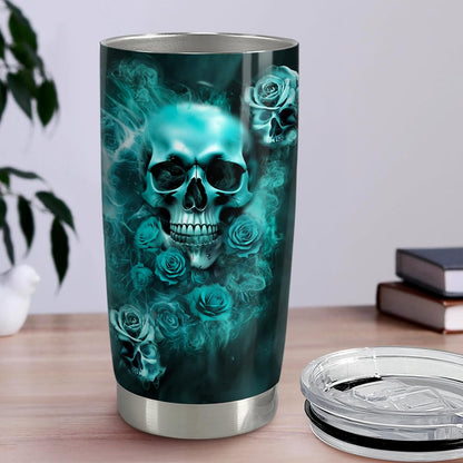 SANDJEST Skull Tumbler 20oz Stainless Steel Insulated Travel Mug Cup for Men Women Goth Gothic Gifts for Birthday Christmas Halloween