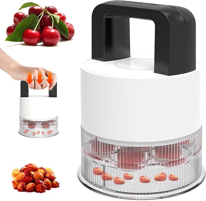Cherry Pitter Multiple, Cherrys Pitter Corer Tool, Quick Portable Cherry Pitting Tool, Easy to Use for Making Cherry Jam - Pit 7 Cherries at Once, Saving Time & Effort-Dishwasher Safe