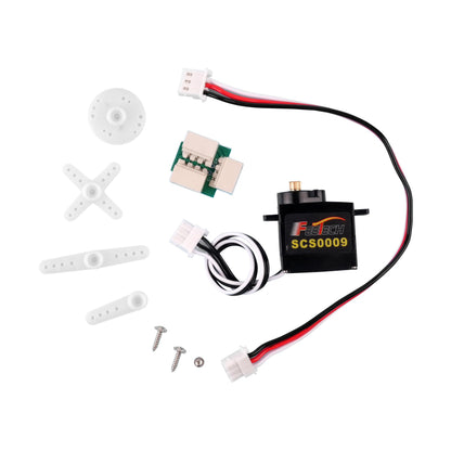 RCmall SCS0009 Serial Bus Servo Kit SCS0009 2.3KG Micro Servo Metal Gear w/300° Encoder TTL/RS485 for Robot Arm, RC Helicopter, Arduino, STEAM (10 Servos)