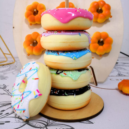MOLUMIX 6 Pcs Fake Donuts, Realistic Artificial Fake Doughnut Model Photography Props Home Decoration