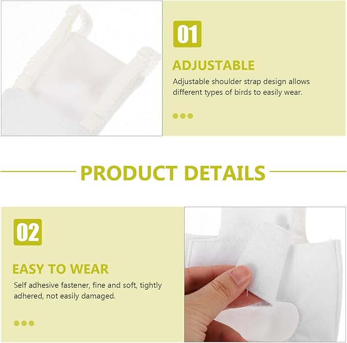 Generic Bird Diaper Flight Suit for Parrots Breathable Diaper Clothing Accessory for Birds for Indoor and Outdoor Use Easy to Wear and Wash