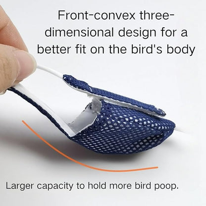 5 Pcs Summer Holey Style Bird Diaper Parrot Nappy Reusable Flight Suit with Waterproof Inner for Parakeet Cockatiel Macaw Budgie Lovebird Conure (2XL)