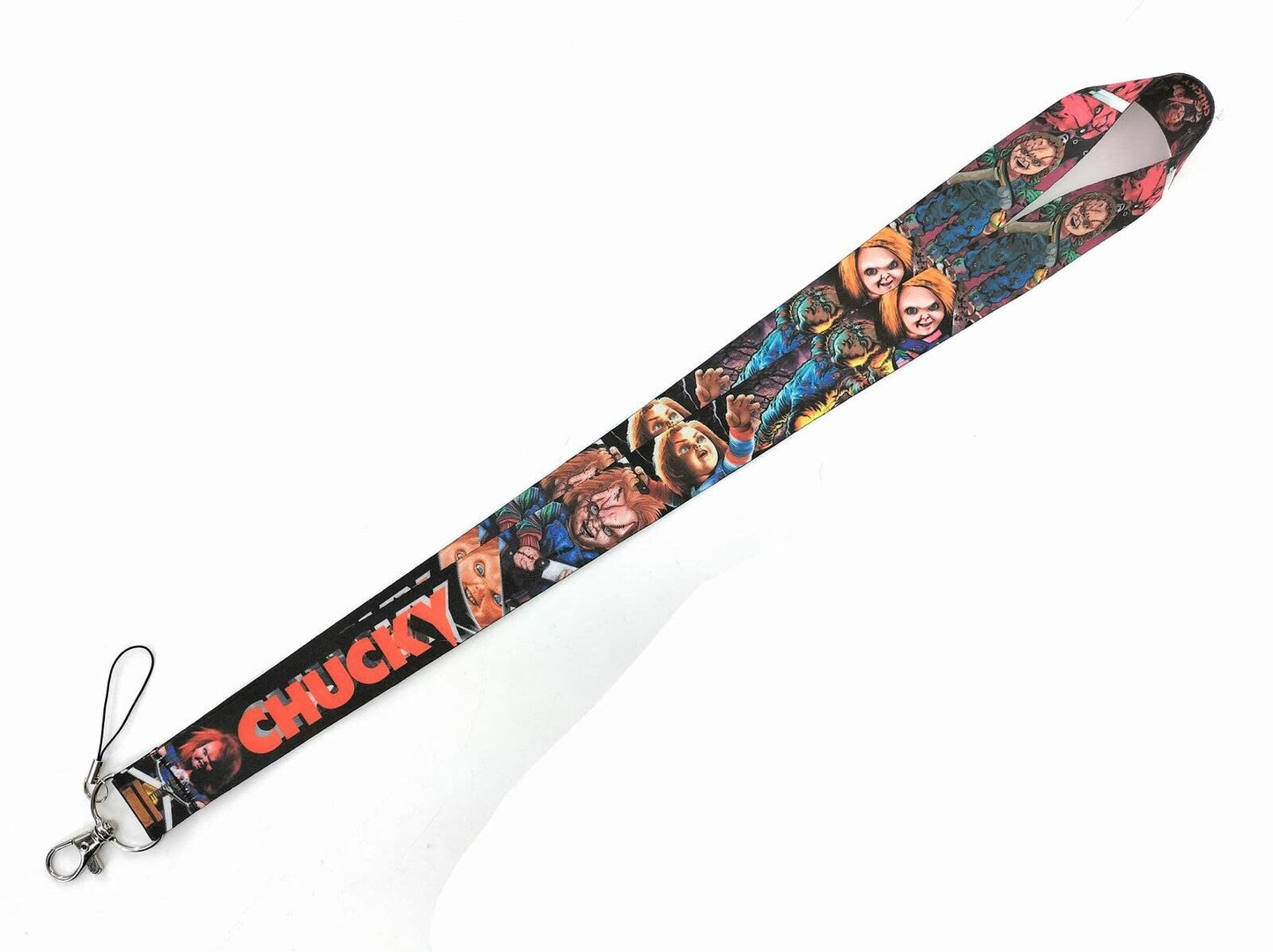 Pinstant Chucky Child's Play Horror Movie Halloween 17.7" Neck Lanyard Keychain Holder ID Badge Mobile Phone Pin Strap