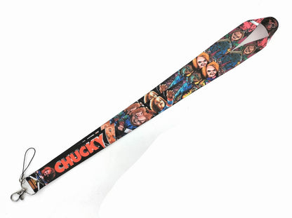 Pinstant Chucky Child's Play Horror Movie Halloween 17.7" Neck Lanyard Keychain Holder ID Badge Mobile Phone Pin Strap
