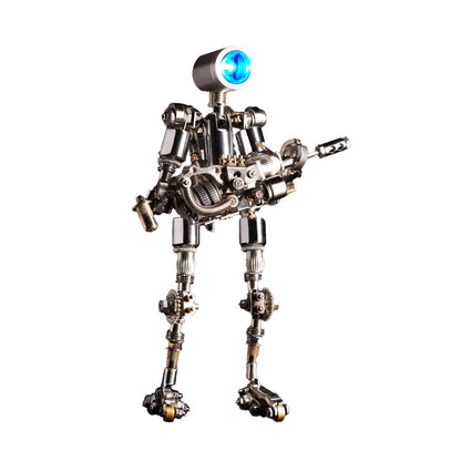 Mostarle Terminator M 3D Metal Puzzle, Arcynix DIY Mechanical Robot Model Kit, Sci-Fi Design LED Light Feature Unique Gift for Adults & Teenager (Blue)