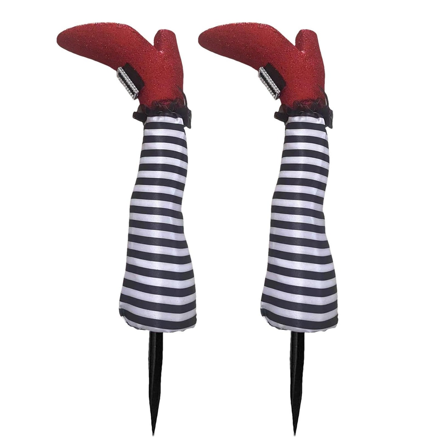 Halloween Witch Legs Yard Stakes 2 Pack 18.5 inch Wicked Witch Legs Halloween Decorations Halloween Witch Legs Props for Lawn Front Door Haunted House Decor