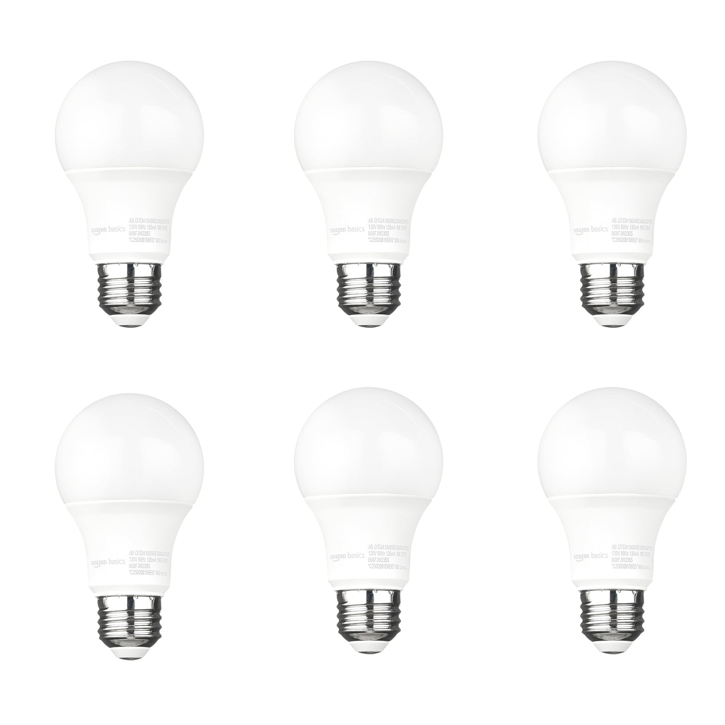 Amazon Basics A19 Dusk to Dawn Sensor LED Outdoor Light Bulb, 60W Equivalent, Energy-Efficient 9W, Daylight 5000K, E26 Base, 10,000 Hours, 2 Count (Pack of 1)