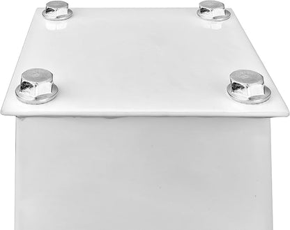 Mail Boss 7125 In-Ground Mounting Post, Alpine White Mailbox