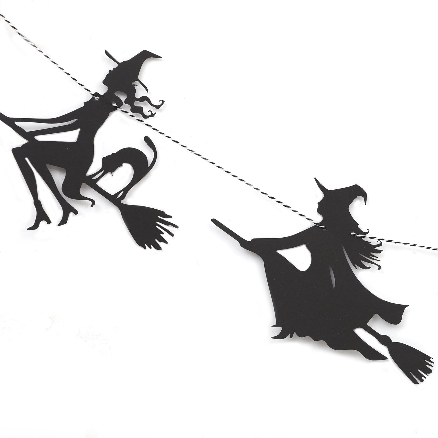 Halloween Witch Garland - Wood Witches Party Decoration, Autumn Home Witches Banner, Halloween Spooky Fireplace Decorations, Fall Bachelorette Party Vampire Decorations Supplies
