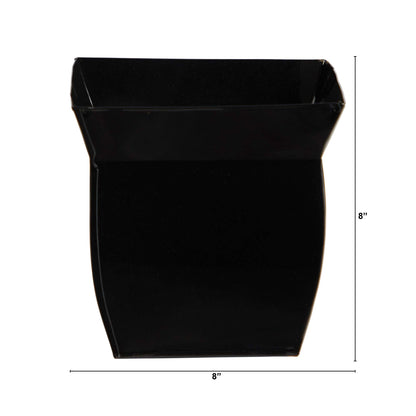 Nearly Natural 8in. Fluted Metal Square Planter
