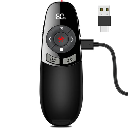 DinoFire Presentation Clicker with Countdown Timer, USB A & USB C Rechargeable Wireless Presenter Powerpoint Remote for Teachers, Office, Classroom, Conference