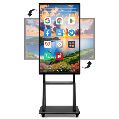 JYXOIHUB Smart Board, 55 Inch Digital Electronic Whiteboard and Smartboard for Classroom, Screen Mirroring for Live Streaming Capacitive Touchscreen, Displays and Player for Advertisin (Board Only)