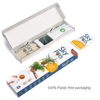SkyPots Two Pack, All-New Pot Hanging Kits + Accessories, Indoor/Outdoor, Build Vertical Gardens, Hang Individual Planters