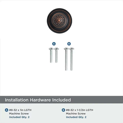 khtumeware 2 Pack 2.5 Inch Oil Rubbed Bronze Cabinet knobs with Backplate,Vintage Backplate for Cabinet knobs and Drawer knobs, Bi-Fold Door Knobs