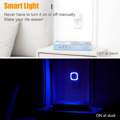 2 Pack Plug in Amber Night Light, Auto Dusk to Dawn, Soft Glow, Dimmable, Diffused Light, LED Lights for Bedroom, Kids, Bathroom, Sleep, Baby Nursery, Toddler, Hallway, Kitchen, Home Decor