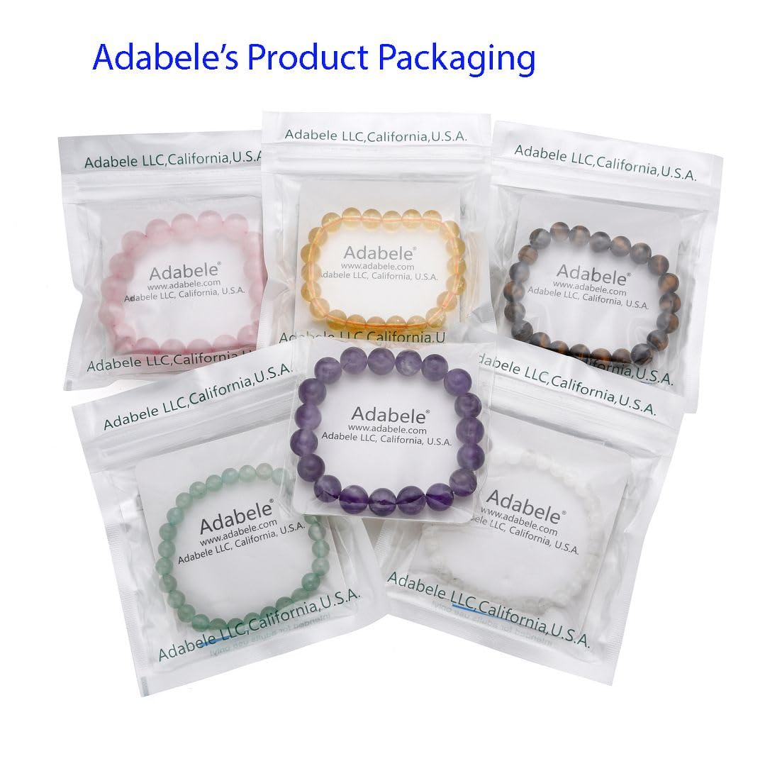 Adabele Real Natural Garnet Gemstone Beaded Bracelet 7 inch Stretch Chakra Healing Crystal Stone Jewelry Women Mom Gift (Unisex) GB8-8