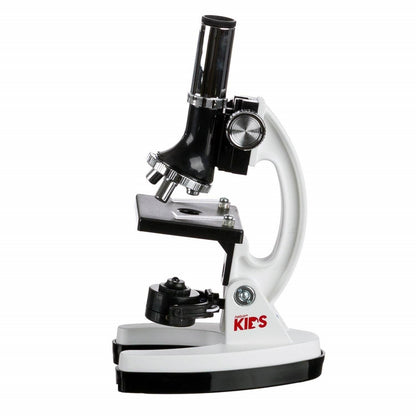 AmScope - FBA_M30-ABS-KT1-W AMSCOPE-Kids M30-ABS-KT1-W 120X-240X-300X-480X-600X-1200X 48pc Metal Arm & Base Educational Kids Biological Microscope Kit