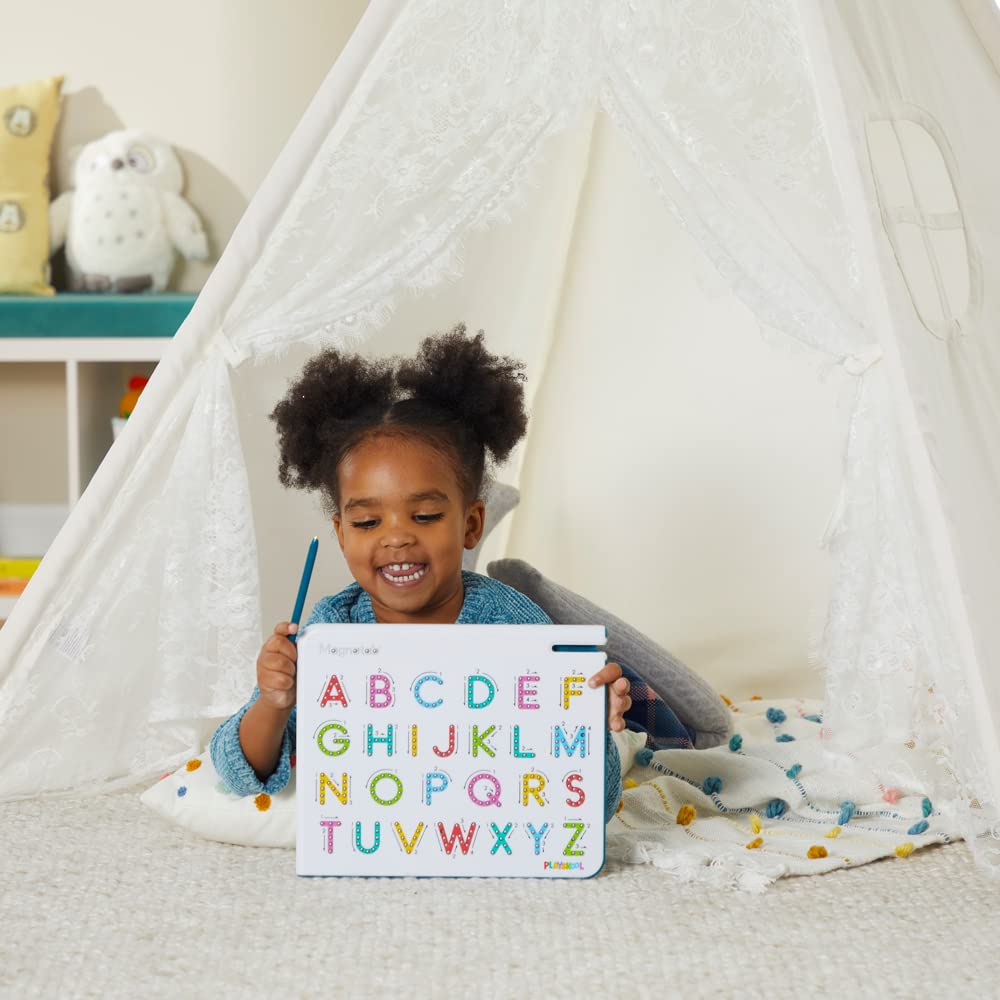Playskool Magnatab — A to Z Uppercase Letters — Magnetic Board Toy Letter Tracing for Toddlers Learning and Sensory Drawing — for Kids Ages 3 and Up